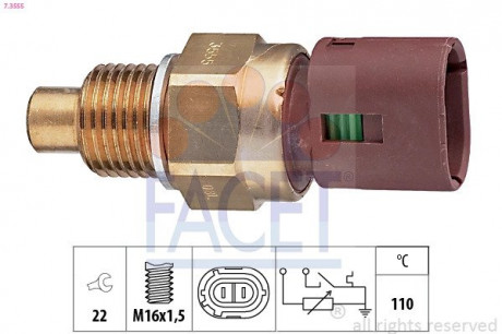 Датчик температури Master / Movano 2.5 / 2.8 dCi 98-04 FACET 7.3555