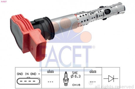 Катушка зажигания FACET 9.6327