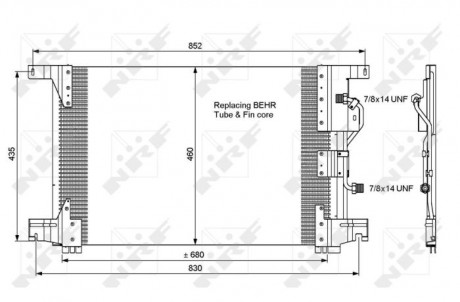 Радиатор кондиционера NRF 35772