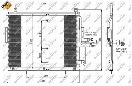 Радиатор кондиционера NRF 35244