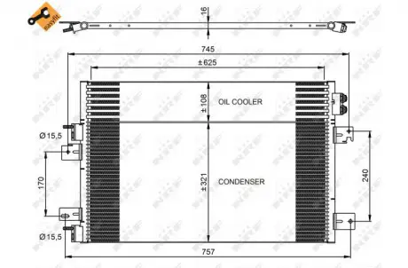 Радиатор кондиционера NRF 350031