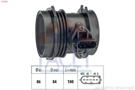Расходомер воздуха (5 конт.) MB C, E-class (W203 / W211) 2.6-3.7 96-12 FACET 10.1064