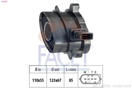 Регулятор потоку повітря BMW 3 (E46 / E90) / 5 (E60) / X3 (E83) 2.0D / 2.5D / 3.0D 03-11 FACET 10.1005