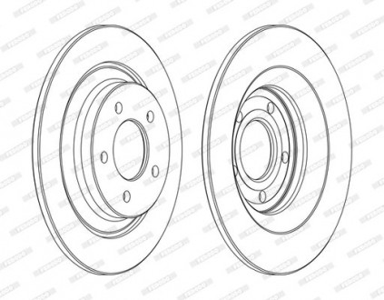 Диск тормозной FERODO DDF1547C (фото 1)