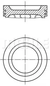 Поршень RENAULT 75.80 E6J-E7J 1.4 (Mahle) Mahle MAHLE KNECHT 021 03 00