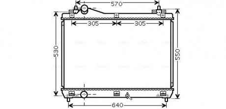 Радиатор охлаждения SUZUKI GRAND VITARA 2,0; 2,4 MT (без упаковки) (AVA) AVA COOLING SZ2104
