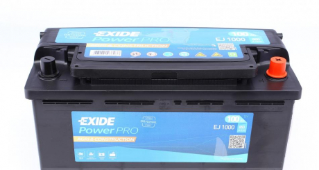 Аккумулятор стартерный Power PRO Agri 6СТ-100 Евро EXIDE EJ1000 (фото 1)