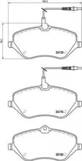 Тормозные колодки. к-кт. BREMBO P61 119