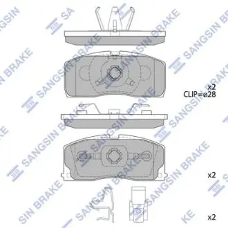 Колодки тормозные дисковые Hi-Q Hi-Q (SANGSIN) SP2154