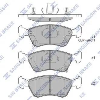 Колодки тормозные дисковые Hi-Q Hi-Q (SANGSIN) SP1597