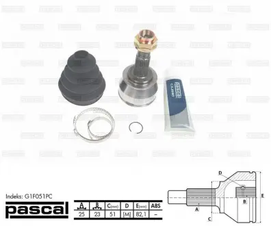 Шарнир приводного вала PASCAL G1F051PC