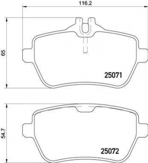 Тормозные колодки дисковые BREMBO P50117 (фото 1)