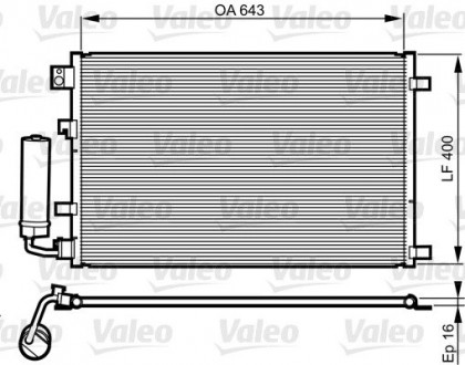 Радиатор кондиционера Valeo 814008 (фото 1)