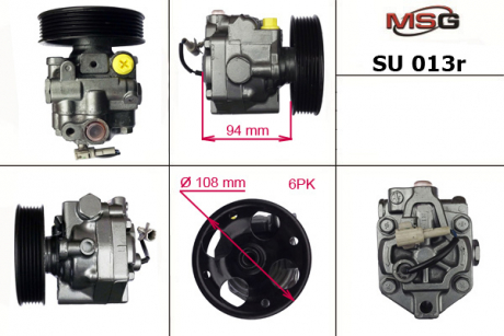 Насос ГУР восстановленный MITSUBISHI LANCER IX (CS_A) 06-, LANCER 04-; SUBARU LEGACY 03-09 MSG SU013R