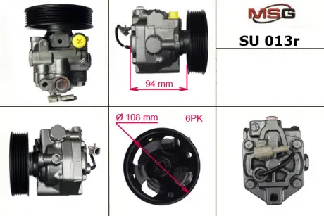 Насос ГУР відновлений MITSUBISHI LANCER IX (CS_A) 06-, LANCER 04-; SUBARU LEGACY 03-09 MSG SU013R
