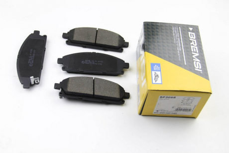 Тормозные колодки перед. Nissan X-Trail 01-13 / Pathfinder 97-04 (sumitomo) (159x56x16,4) BREMSI BP3068 (фото 1)