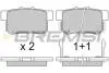 Гальмівні колодки зад. Civic 98-01 / CR-V 01-06 (Akebono) (47,5x89x14,5) BREMSI BP2750 (фото 1)
