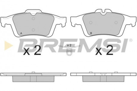 Тормозные колодки зад. Connect / Focus II // Citroen C5 / Saab 9-3 01- (ATE) BREMSI BP3217