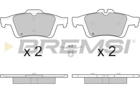 Тормозные колодки зад. Connect / Focus II // Citroen C5 / Saab 9-3 01- (ATE) BREMSI BP3217
