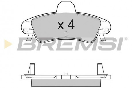 Тормозные колодки зад. Ford Mondeo 93-00 (bendix) (115,7x53,7x14,7) BREMSI BP3188 (фото 1)