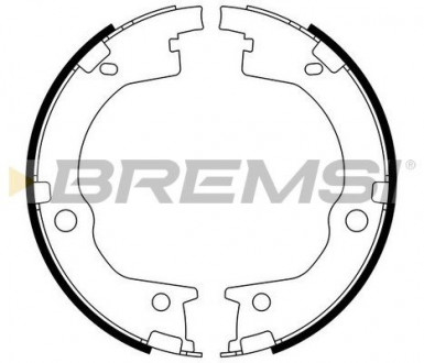 Колодки ручного тормоза Hyundai Santa FE I, II 06-12 / Kia Sorento 06- BREMSI GF0803 (фото 1)