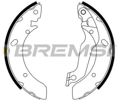 Тормозные колодки зад. Hyundai Lantra 90-00 / Coupe 96-02 (Mando) BREMSI GF0733 (фото 1)