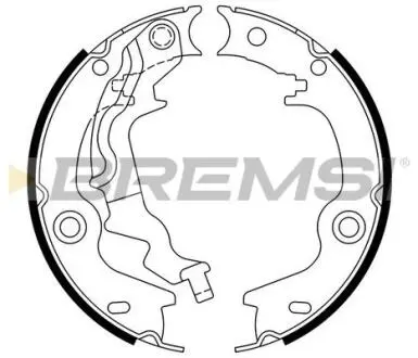 Колодки ручного тормоза Hyundai Accent III 05-10 / Kia Rio II 05- BREMSI GF0759 (фото 1)