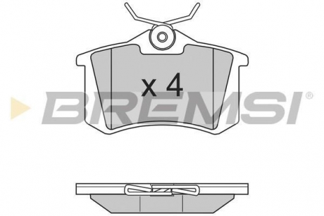 Тормозные колодки зад. Caddy III / IV / Passat / Audi A4 / A6 (Lucas) BREMSI BP2807