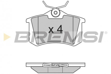 Тормозные колодки зад. Caddy III / IV / Passat / Audi A4 / A6 (Lucas) BREMSI BP2807