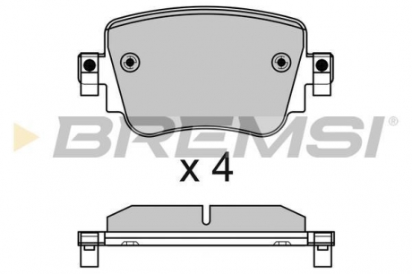 Тормозные колодки зад. Octavia III / Sharan / Audi Q3 12- (TRW) BREMSI BP3623 (фото 1)