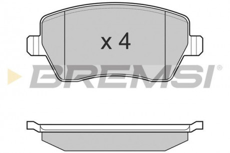 Тормозные колодки перед. Kangoo / Logan 08- / Duster 10- (TRW) BREMSI BP3026