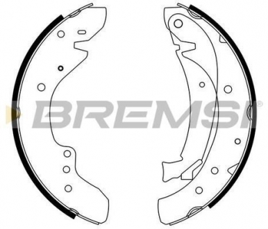 Тормозные колодки зад. Ducato / Boxer 94-02 (1.4t) (бараб.) BREMSI GF0175 (фото 1)