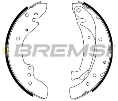 Тормозные колодки зад. Ducato / Boxer 94-02 (1.4t) (бараб.) BREMSI GF0175