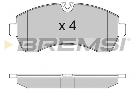 Тормозные колодки перед. Sprinter / Crafter 06- (спарка) BREMSI BP3290