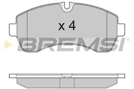 Тормозные колодки перед. Sprinter / Crafter 06- (спарка) BREMSI BP3290