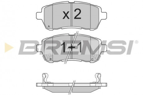 Гальмівні колодки перед. Ford Fiesta VI 08- (TRW) BREMSI BP3316