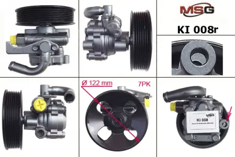 Насос ГУР відновлений KIA SORENTO I (JC) 02- MSG KI008R