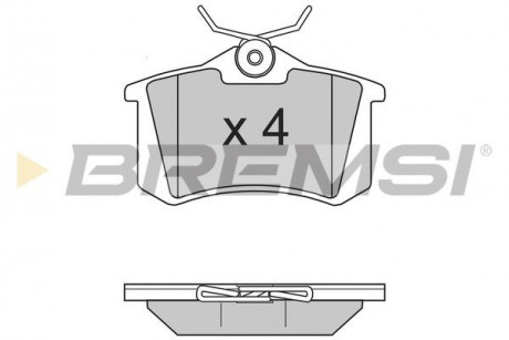 Тормозные колодки зад. Caddy / Golf / Octavia (TRW) BREMSI BP2806