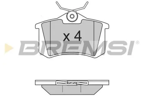Тормозные колодки зад. Caddy / Golf / Octavia (TRW) BREMSI BP2806