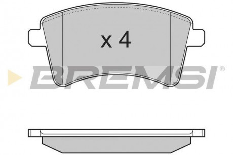 Тормозные колодки перед. Kangoo 08- (R15 / R16) BREMSI BP3367