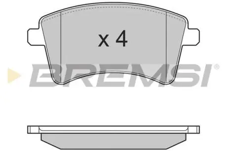 Гальмівні колодки перед. Kangoo 08- (R15 / R16) BREMSI BP3367