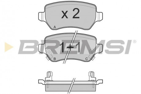 Гальмівні колодки зад. Combo 05- / Astra G / H BREMSI BP3027