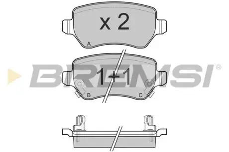 Гальмівні колодки зад. Combo 05- / Astra G / H BREMSI BP3027