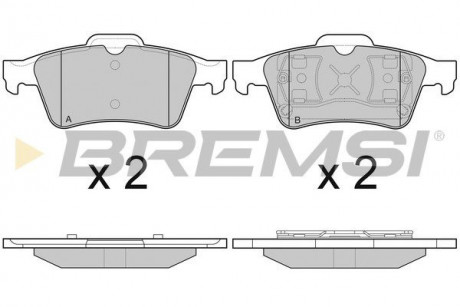 Тормозные колодки зад. Connect 02-13 BREMSI BP2980