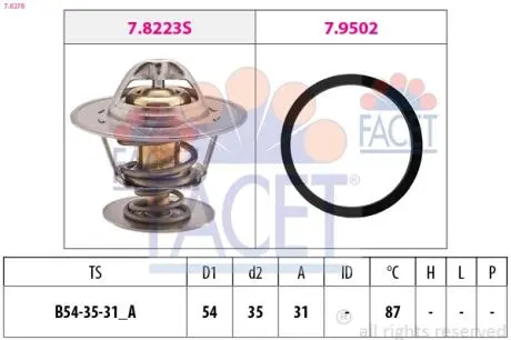 Термостат T4 / T5 / VW / Audi 1.9D / TD / 2.0 FACET 7.8278