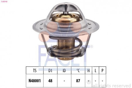 Термостат Transit 2.0i -94 (87 C) FACET 7.8374S