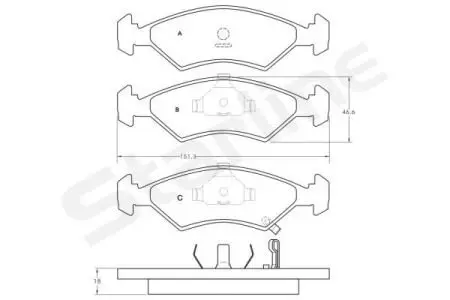 Тормозные колодки. к-кт. STARLINE BD S411 (фото 1)