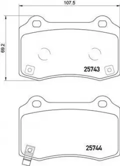 Колодки тормозные дисковые BREMBO P30074