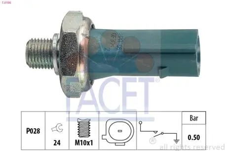 Датчик давления FACET 7.0196