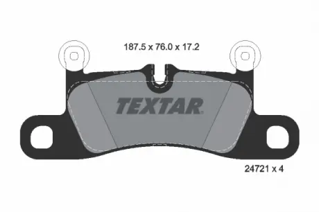 Комплект гальмівних колодок TEXTAR 2472101